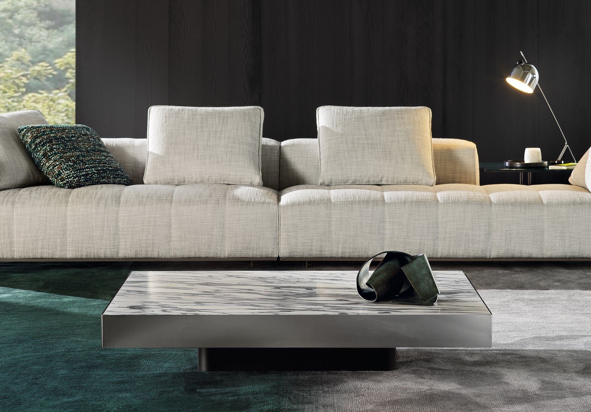 Низкий столик из мрамора и стали Minotti SOLID STEEL ARCH-00097595 - Вид №4