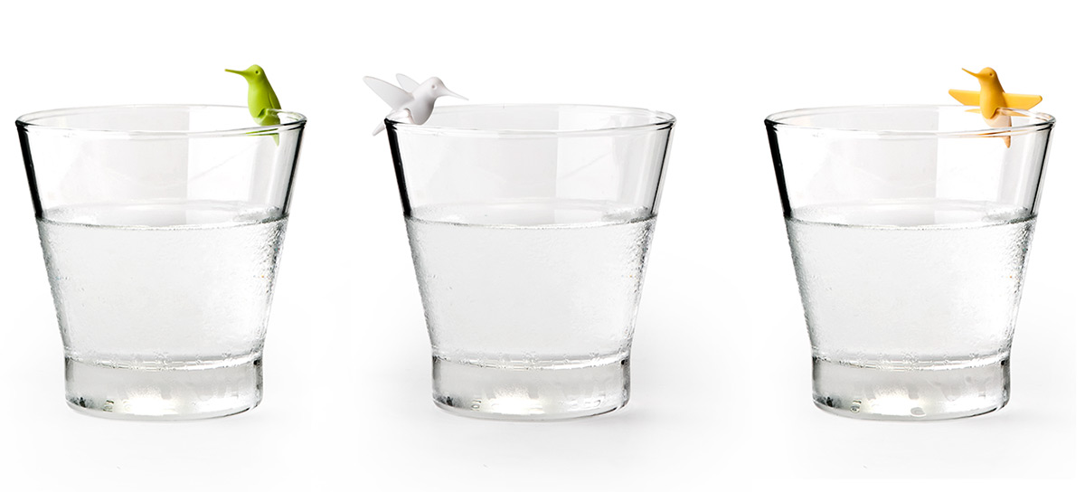 QL10101-MX Маркеры для бокалов humming bird 6 шт. Qualy  - Вид №3