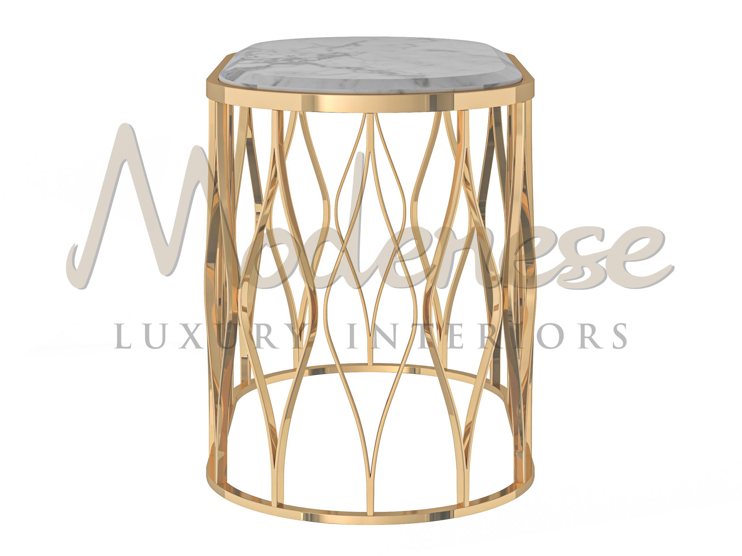 Мраморный овальный журнальный столик Modenese Luxury Interiors OPULENT CARINA ARCH-00034662 - Вид №2