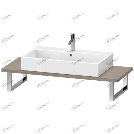 LC106C03131 Консоль для накладных раковин и встраиваемых умывальников, Толщина консоли 30 мм L-Cube #LC106C 550 мм Сосна серебристая, декор Duravit