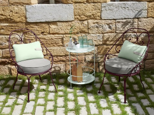 Стальной садовый стул