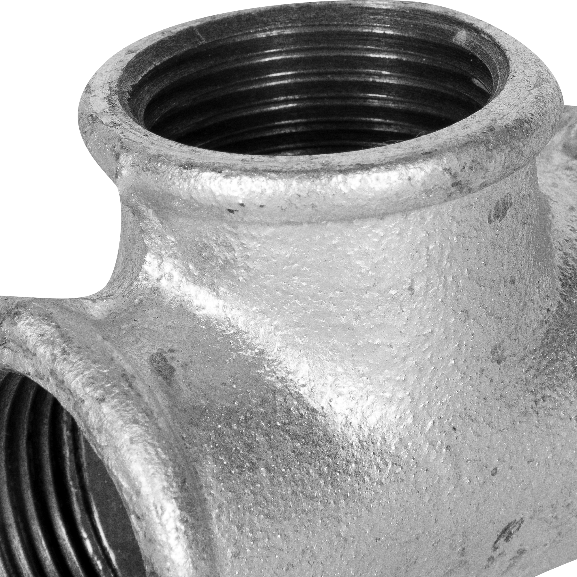 Тройник Santreyd оцинкованный чугунный 1" для систем отопления и водоснабжения 10985739 STLM-0000984 - Вид №2