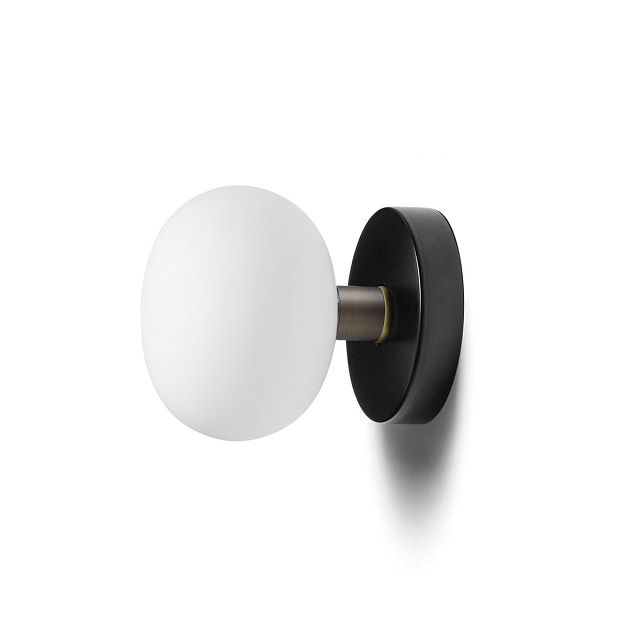 Miloox 1744.197B Настенный светильник с черным каркасом, элементом матовой бронзы c MIKADO Mose