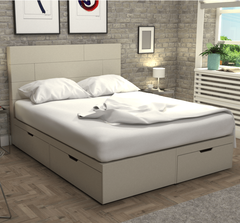 Кровать двуспальная 180х200 белая "Домино" BELABEDDING ДОМИНО 131588 Молочный - Вид №1