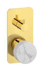 Внешние части встроенного в стену смесителя на 3 потребителя WE ARE IB mr312oo_1 Gold Marmo