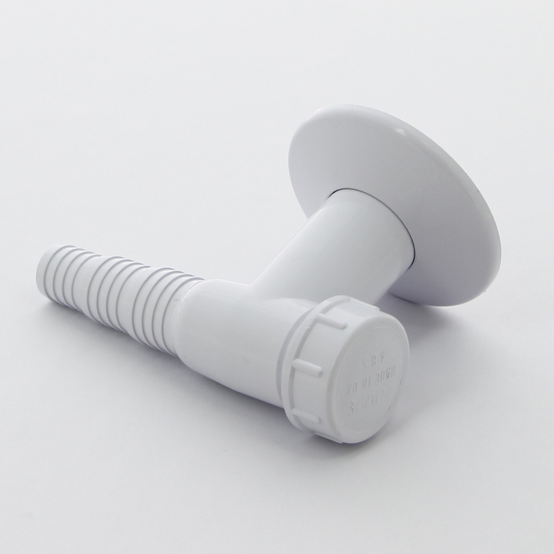 Сифон McAlpine для подключения слива бытовой техники с обр. клап. и отражателем выход D=32 мм белый WMV32WH - Вид №1