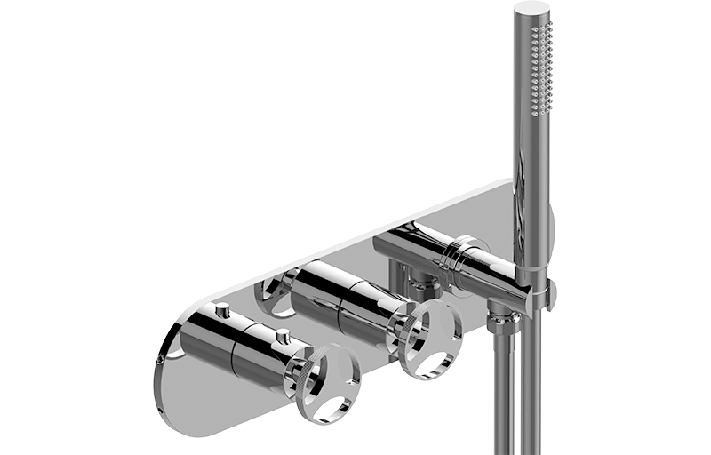 EL7.090H-C19E0-T Настенный термостатический смеситель с душевым комплектом (Внешние элементы) GRAFF Harley