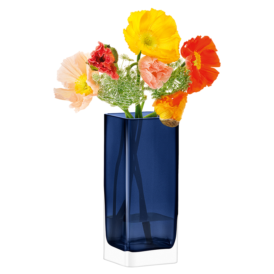 Ваза прямоугольная Modular 25 x 10 x 10 см синяя LSA International G85625610 - Вид №2