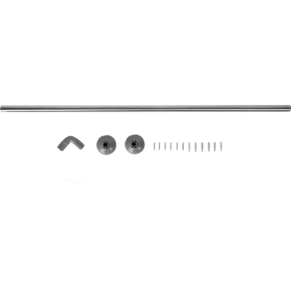 VIDAGE Угловой карниз для ванной хром 90 см с регулировкой длины 82001117 STLM-0016907 - Вид №3