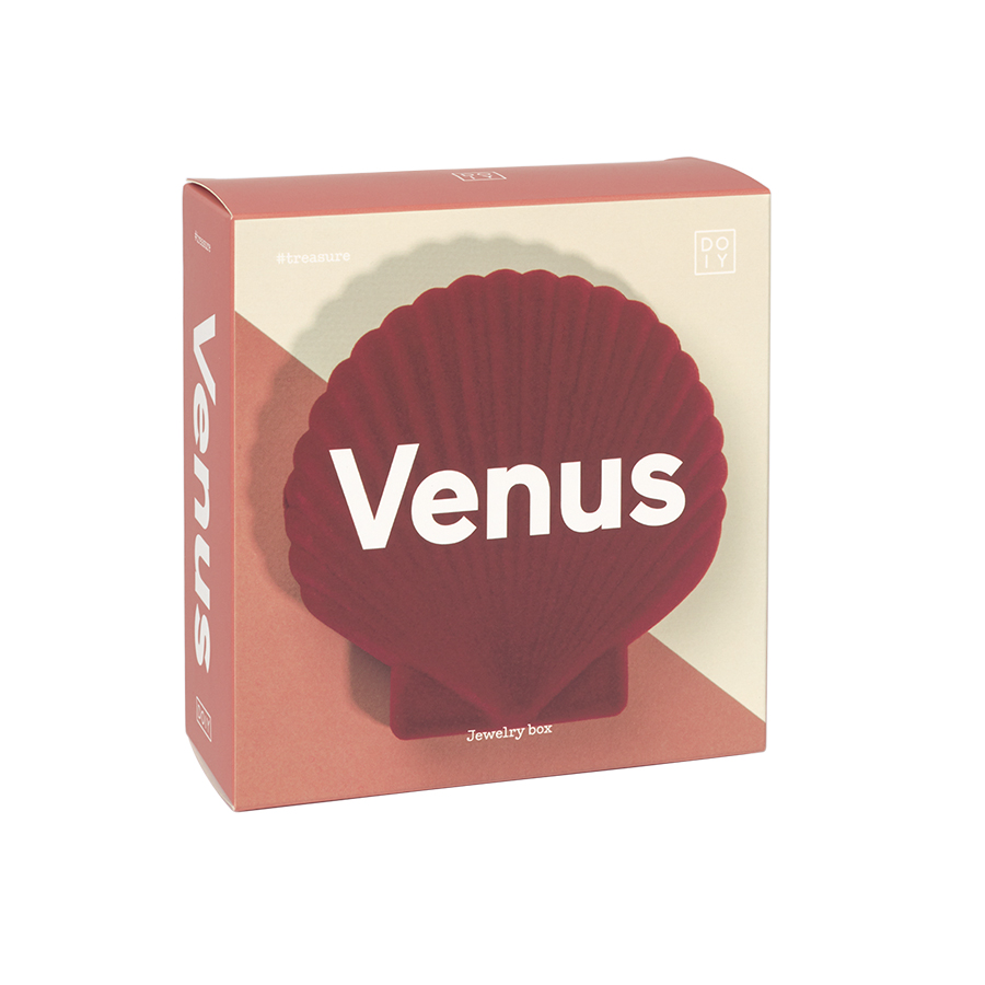 DYVENUSRE Шкатулка для украшений shell, красная Doiy  - Вид №2