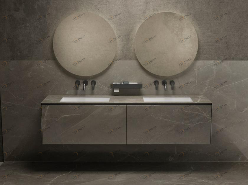 MOMA Design Двойная подвесная тумба под умывальник из керамогранита sun-id-1412411