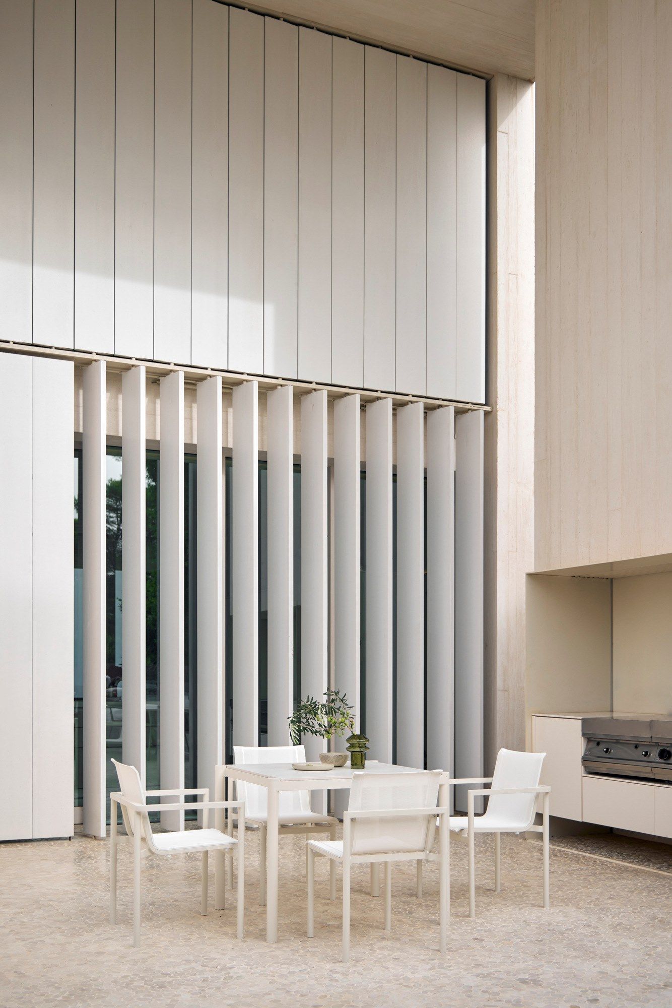 Квадратный алюминиевый стол и столешница из керамогранита POINT Origin ARCH-00090107 - Вид №4