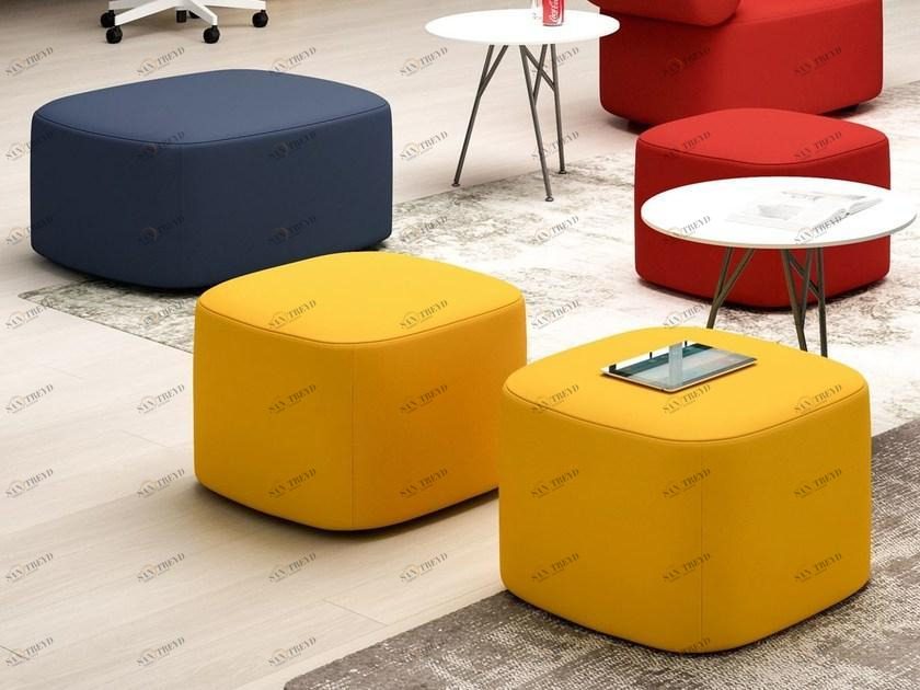 Quadrifoglio Квадратный пуф из ткани Abbey sun-id-1489971