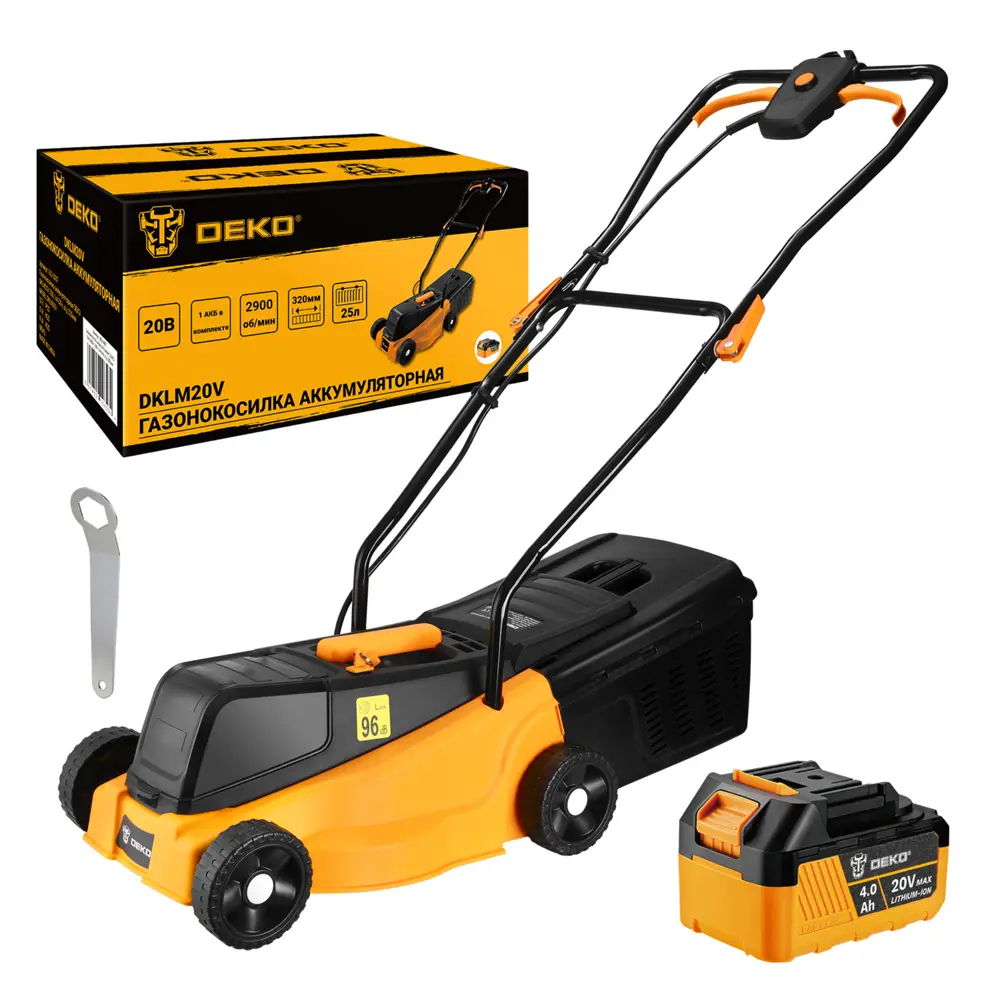 Аккумуляторная газонокосилка DEKO DKLM20V с травосборником 25 л 87613222 STLM-1370878 - Вид №2
