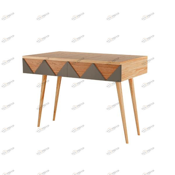 Консоль с ящиками деревянная коричневая Woo Desk WOODI  00-3966066 Бежевый;коричневый 