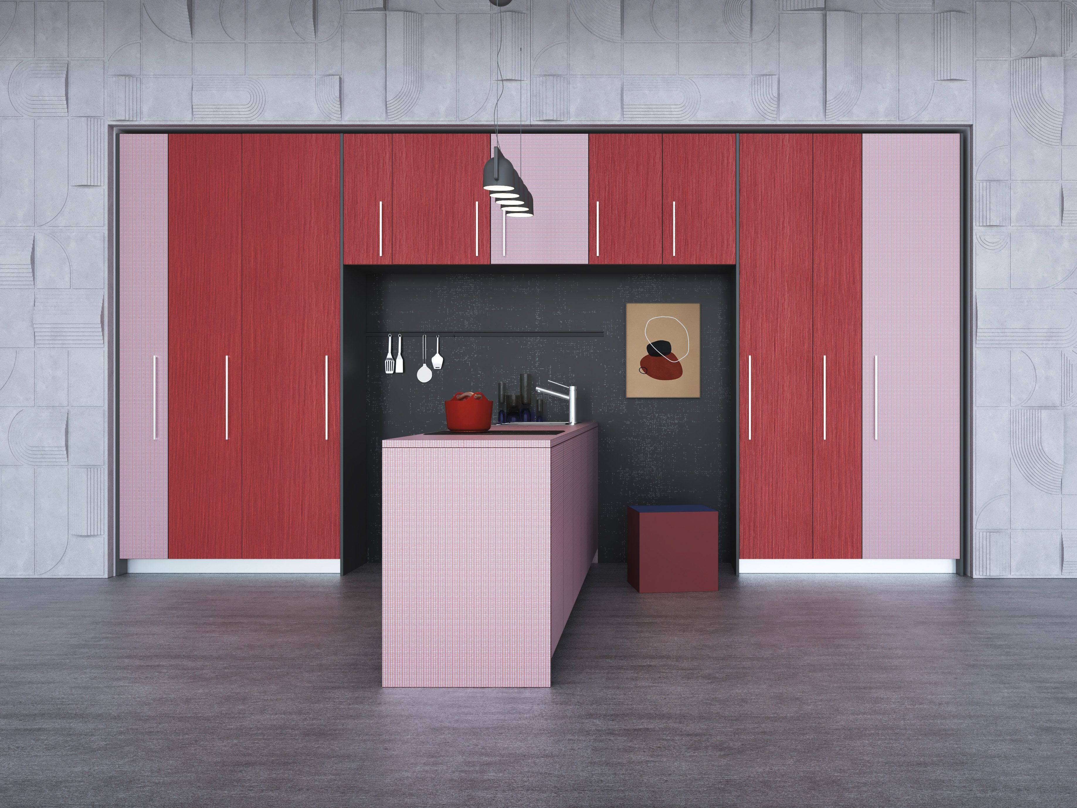 Кухня с островом De Rosso For_Me ARCH-00059713