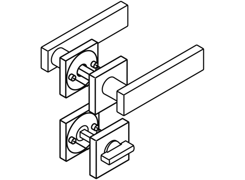 180XAH02.5A0 Модель свободного занятого множества 185x HEWI Beschläge für Innentüren  - Вид №2