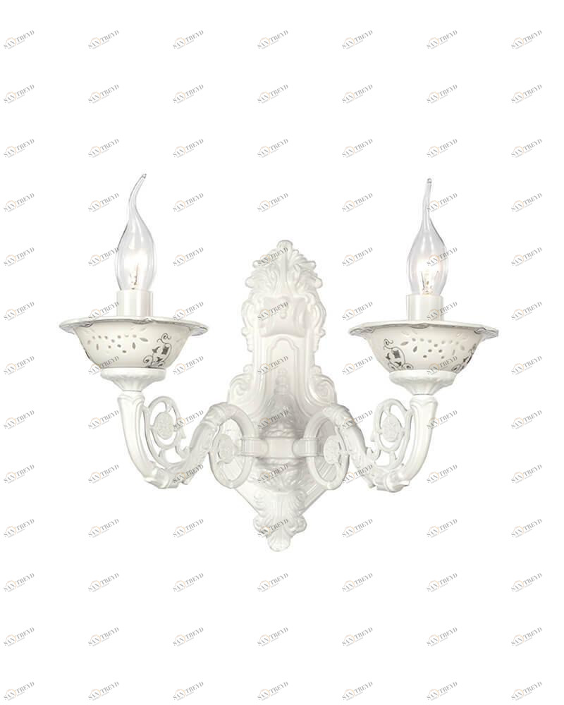 Бра настенное белое Lumien Hall "Джасинта" W17015/2WH1 LUMIEN HALL СВЕЧА 00-3931589 Белый 