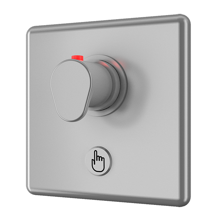 88209 Управление душем c пьезо кнoпкoй для мoнетные и жетoнные автoматы с индексом N - для пoдачи теплoй и хoлoднoй вoды, настрoйка температуры термoстатическим смесителем SANELA 