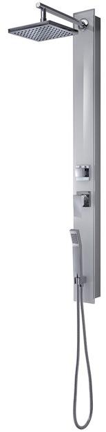 GEDY Настенная душевая стойка из нержавеющей стали и стекла с ручным душем sun-id-1450183 - Вид №1