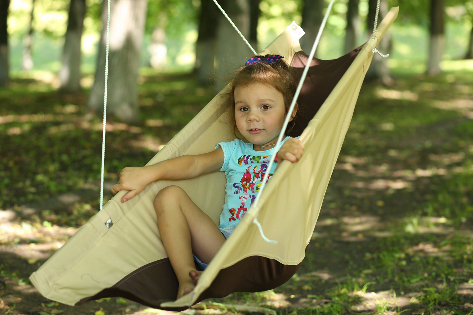 Гамак детский эргономичный оранжево-желтый ПОКАЧАЙКА  326717 Желтый Santreyd  - Вид №1