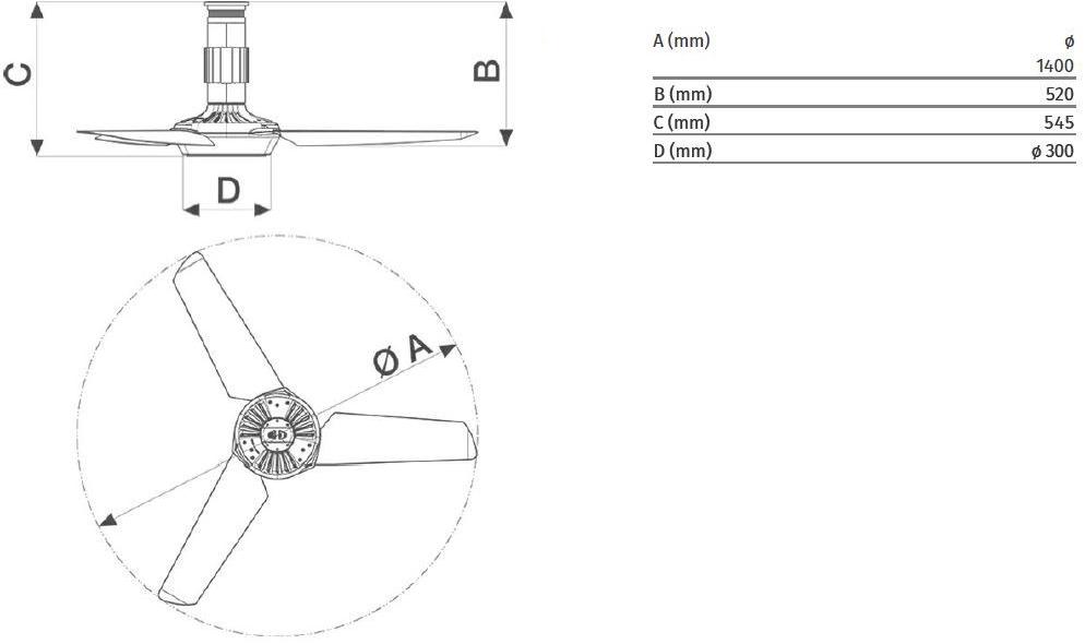 Vortice Потолочный вентилятор Nordik air design 61037 - Вид №3