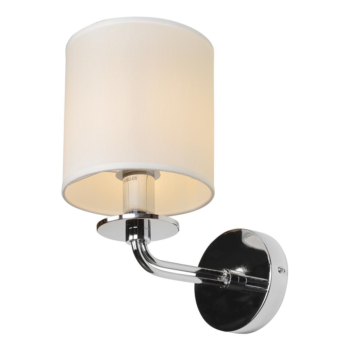 Бра металлическое с абажуром белое Joy RM003/1W CR ILAMP JOY 00-3949112 Белый;серебро - Вид №2