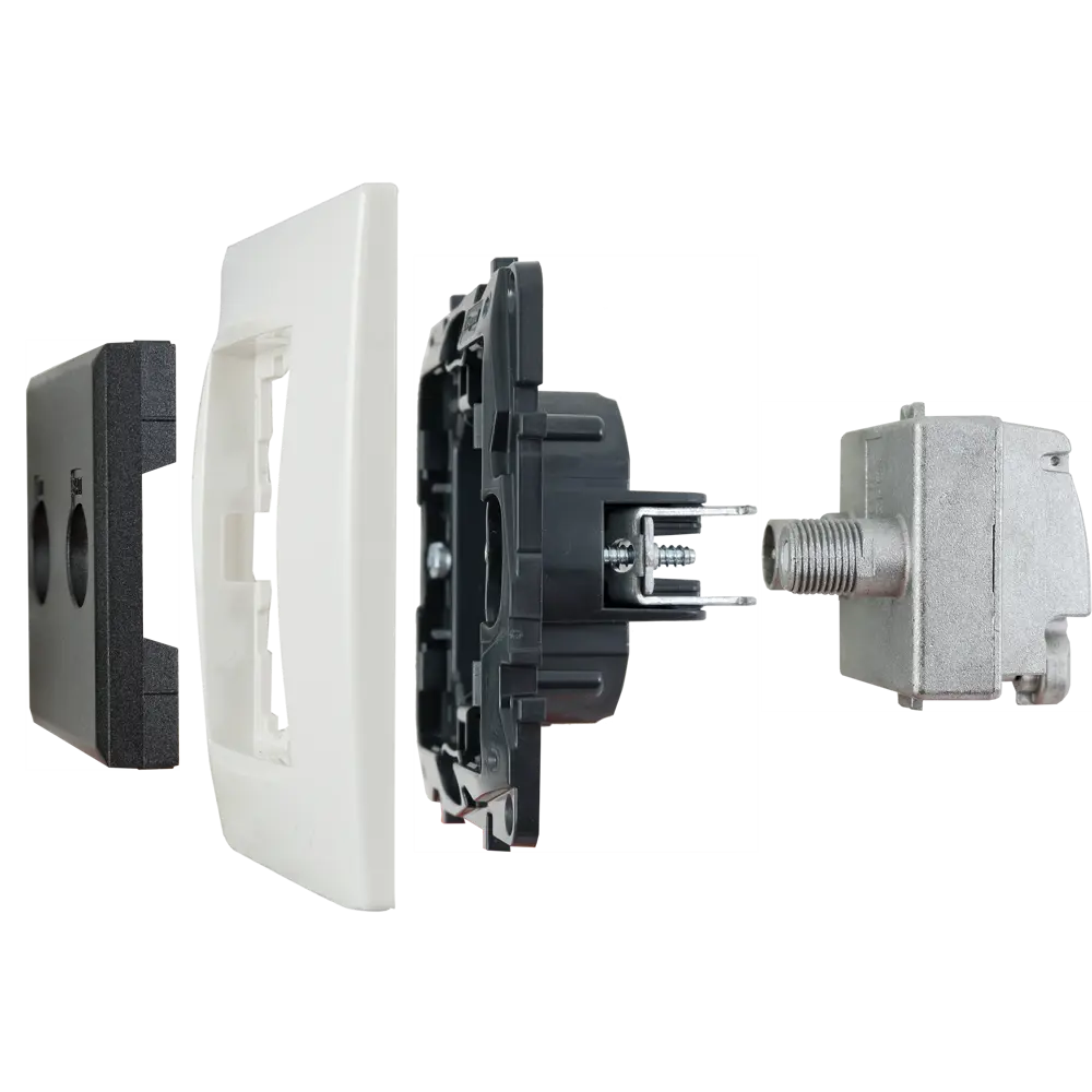 Розетка TV-SAT Legrand Structura двухкабельная цвет магнезиум 82064657 STLM-2093448 - Вид №5