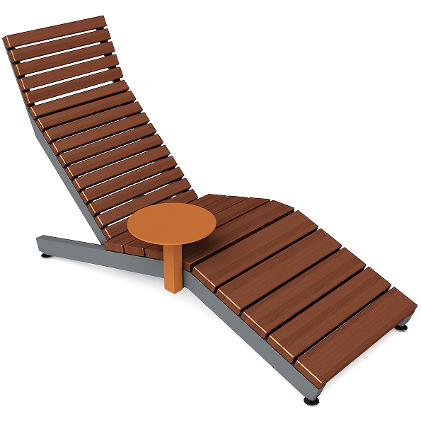 TELS02.01.01-MS.SH ТЕРРА 02 со столиком, шезлонг уличный LAB.Space 