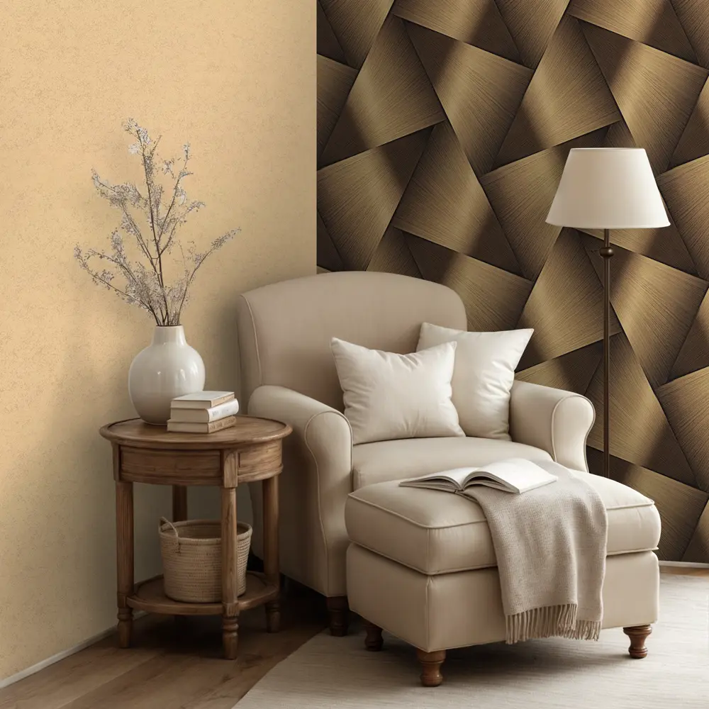 Обои флизелиновые Euro Decor Halo коричневые 1.06 м ED7342-12 89450799 STLM-2183398 - Вид №5