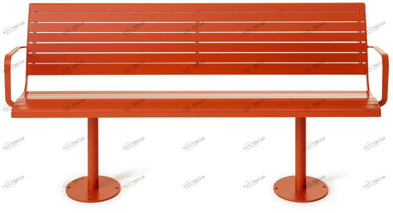 Nola Industrier Скамья из листового металла с подлокотниками Parco sun-id-1497796