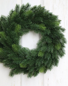 1019 883 a3 Венок из искусственной пихты, на ротанге, Ø 45 см, зеленый H-andreas