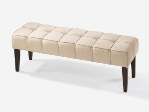 Мягкая тканевая скамейка с Капитоном