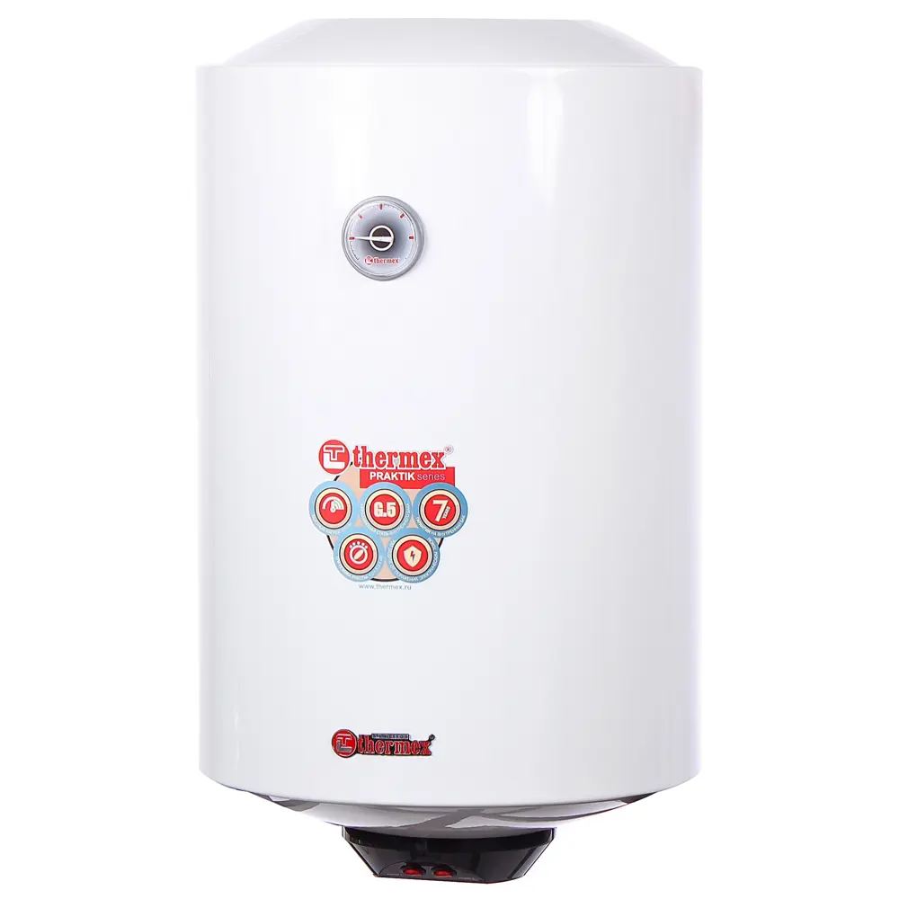 Водонагреватель вертикальный 80 л Thermex Praktik 80 V Slim нержавеющая сталь STLM-2170112 - Вид №1