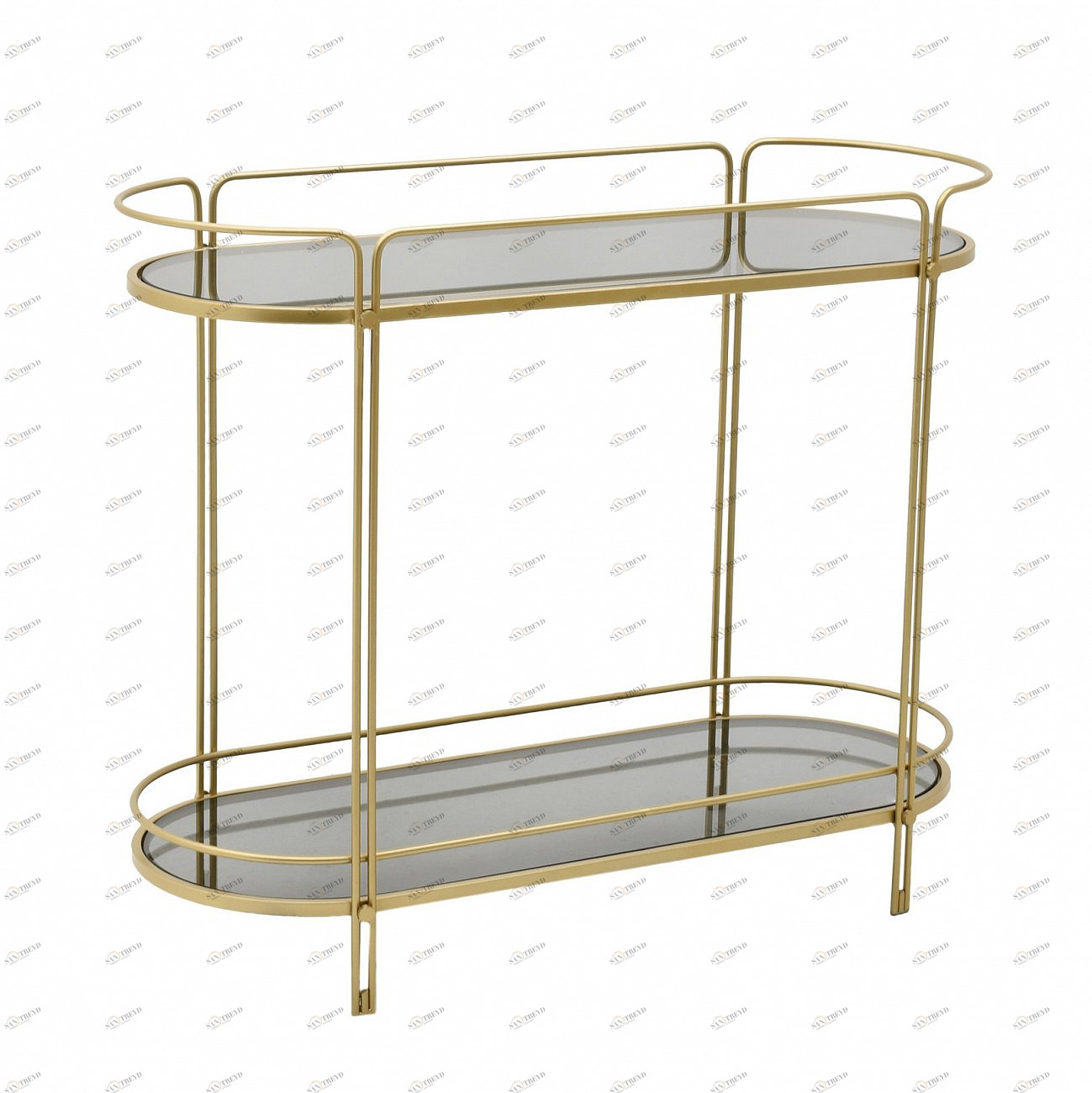 Сервировочный стол-этажерка со стеклянной поверхностью золото King's Tower TO4ROOMS KING'S TOWER 00-3894099 Золото 
