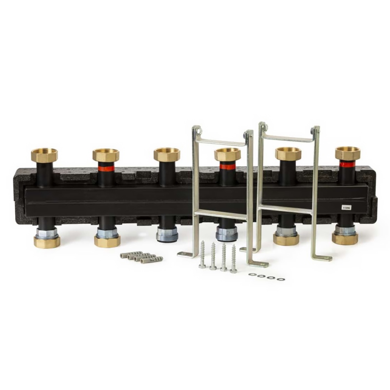Настенный коллектор Meibes на 3-5 насосных модулей (контуров) с комплектом кронштейнов M6630131RU - Вид №2
