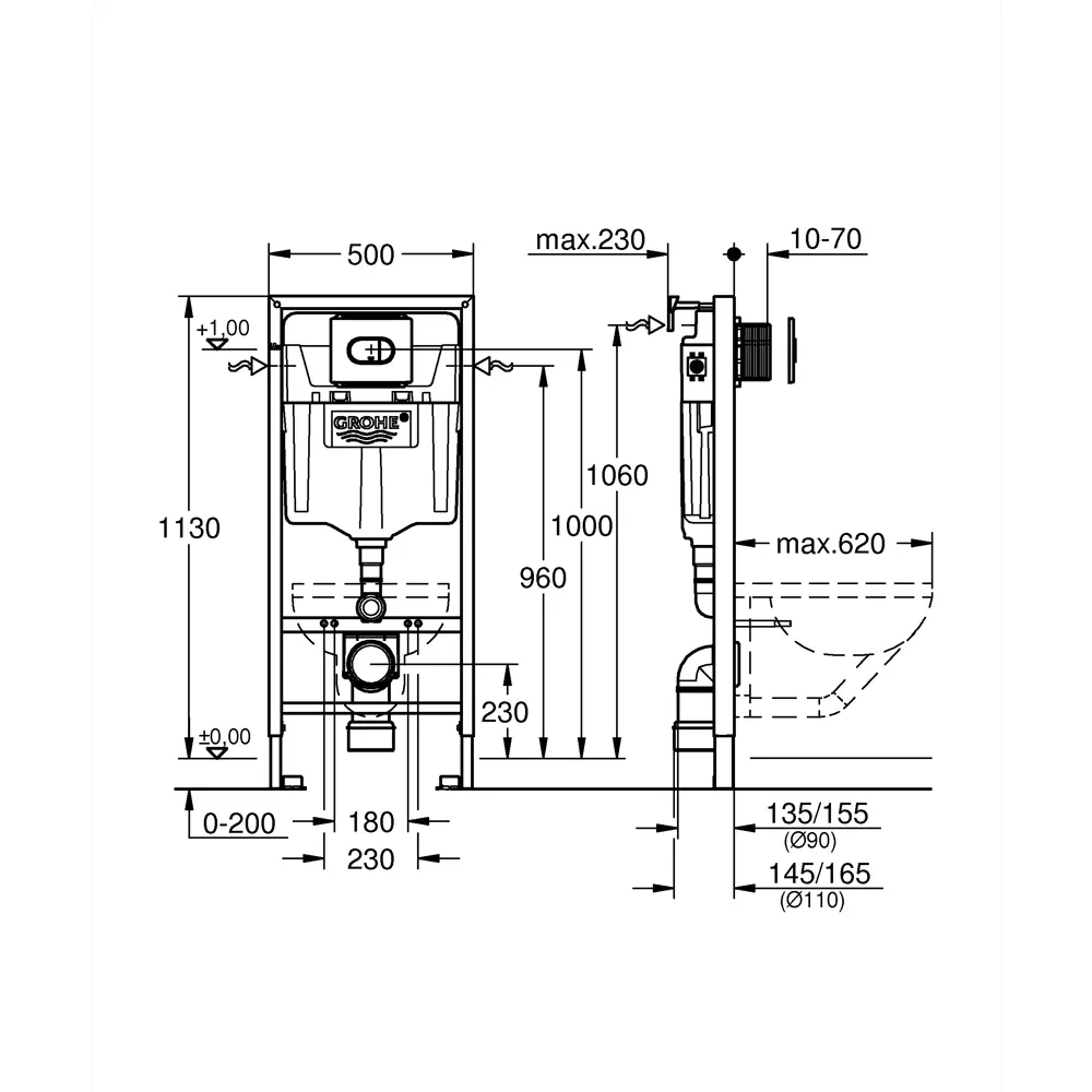 Инсталляция для подвесного унитаза Rapid SL 3 в 1 13456904 STLM-2108065 Grohe  - Вид №1