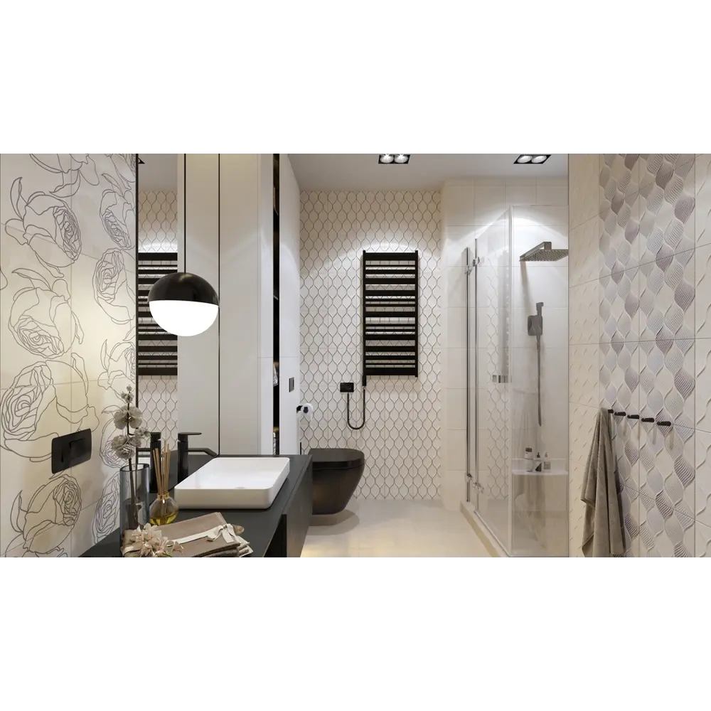 Плитка настенная Изольда 25x33 см 1.65 м² цвет бежевый 82454916 STLM-2043513 Golden Tile  - Вид №3