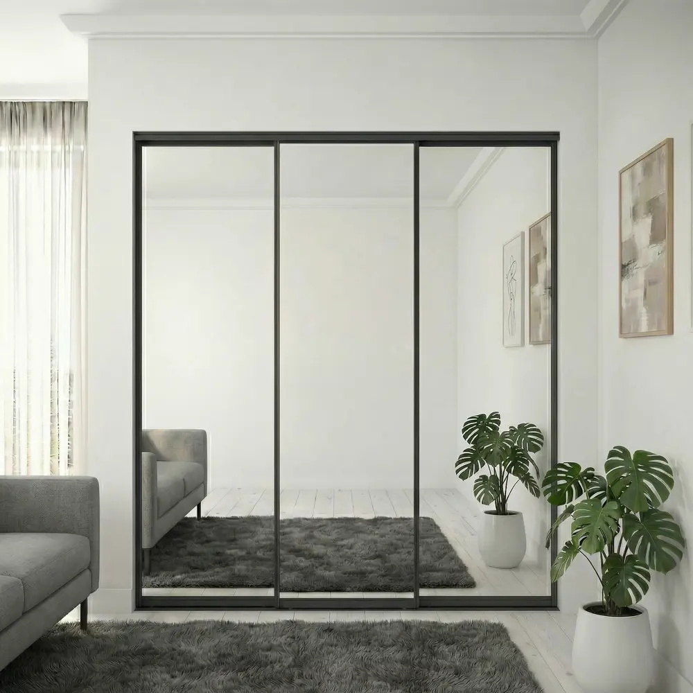 Дверь-купе KONSENSA 225.5x70.4 см с зеркалом профиль черный 89444112 STLM-2020388  - Вид №7