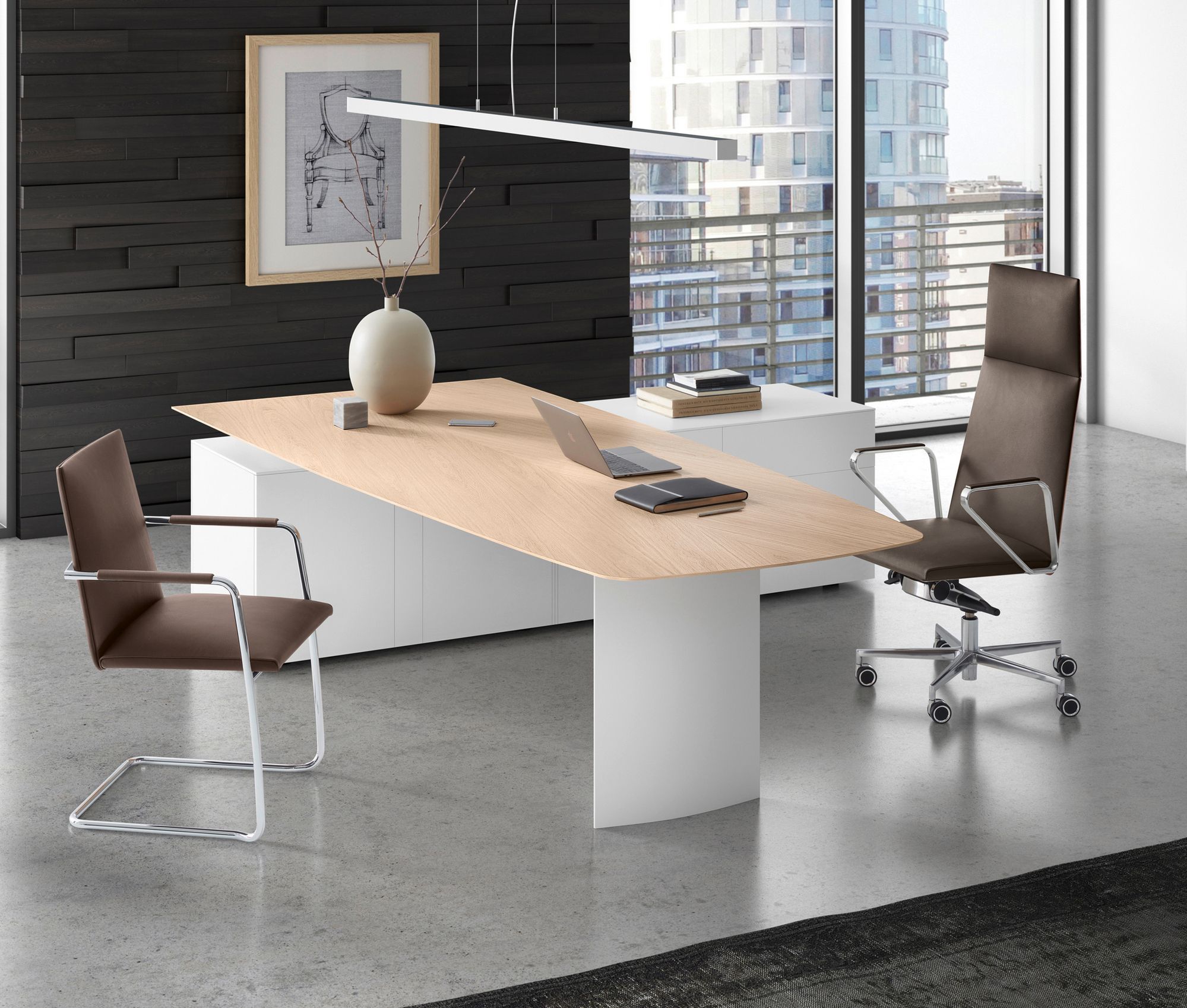 Кожаное офисное кресло с высокой спинкой Spiegels .leptos ARCH-00140881 - Вид №3