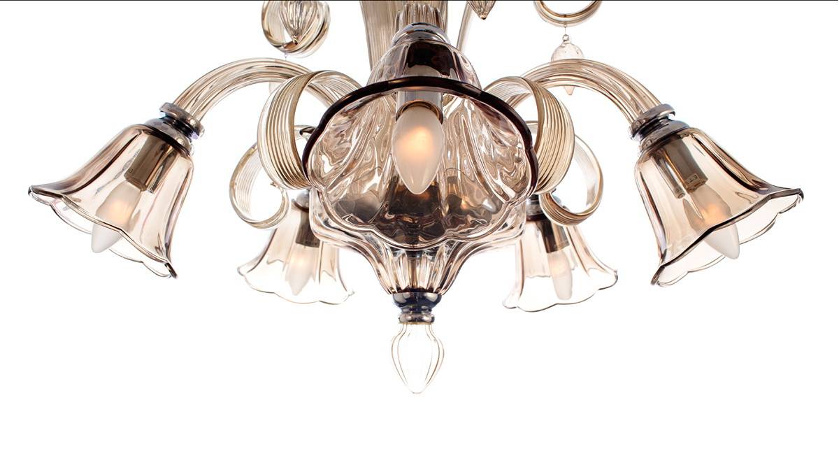 Подвесная люстра Arte Lamp Corno A8070LM-5CC ARTE LAMP ДИЗАЙНЕРСКИЕ, CORNO 056386 Коричневый  - Вид №1