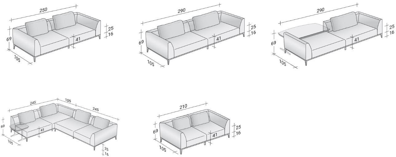 Flou Диван из ткани Olivier sun-id-1445900 - Вид №13
