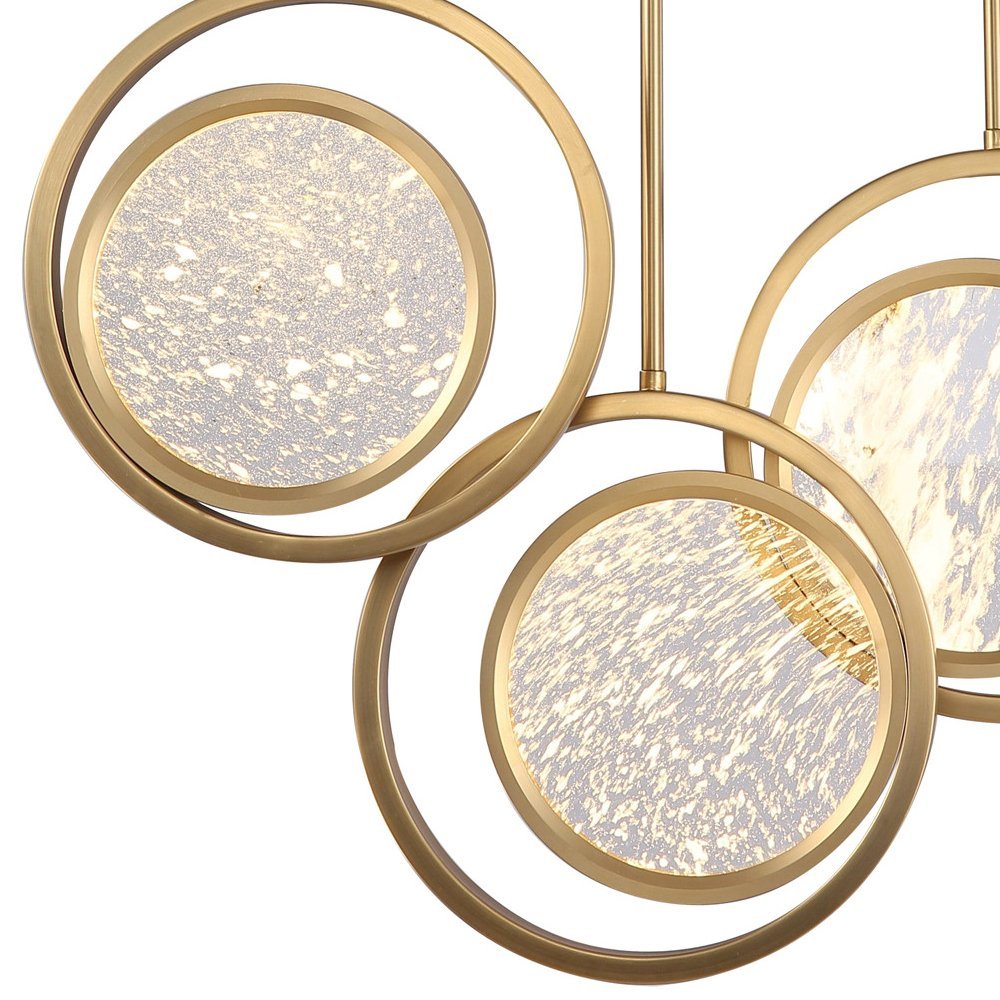 Светильник подвесной 110х65 см золотой Moon Light MD8700-3A brushed DELIGHT COLLECTION ДИЗАЙНЕРСКИЕ 00-3882321 Золото;прозрачный  - Вид №2