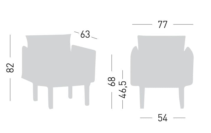 Тканевое кресло с подлокотниками GABER Conga ARCH-00052673 - Вид №4