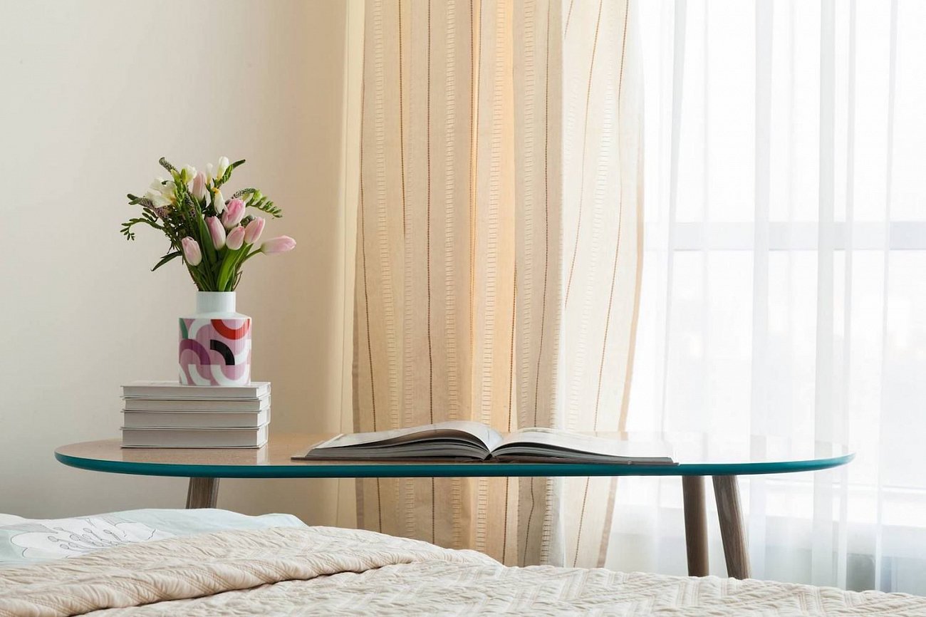 Кофейный столик с деревянными ножками и кантом желтая охра Soap WOODI  00-3966146 Беленый дуб;бежевый;желтый  - Вид №7