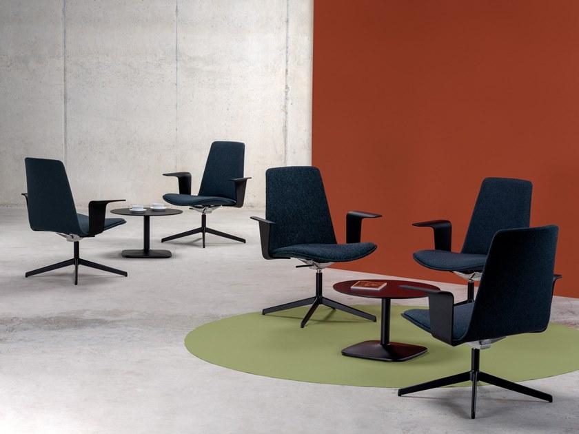 ENEA Круглый журнальный столик со стальным основанием и столешницей из нпл Iron sun-id-1398912 - Вид №5