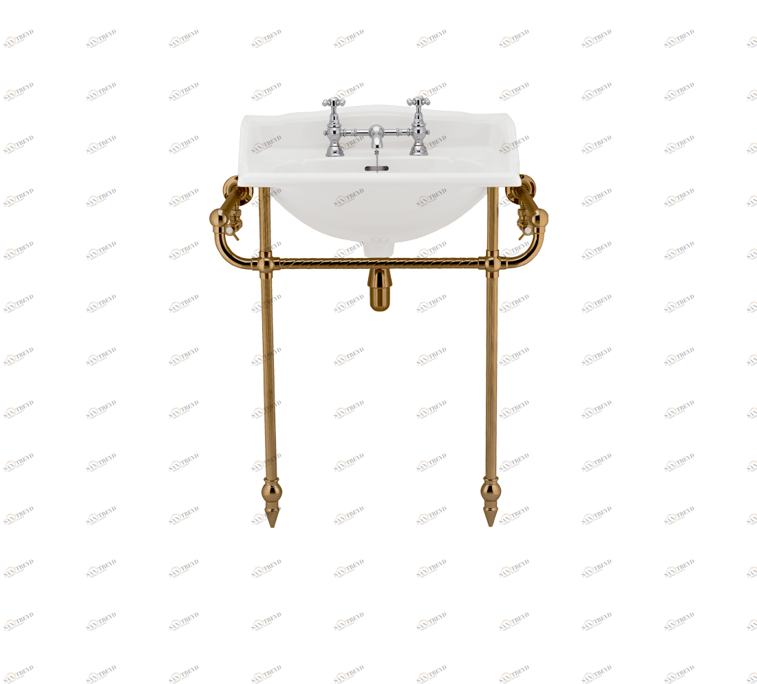 Gentry Home Таз большой белый Victorian Бронза GH101877