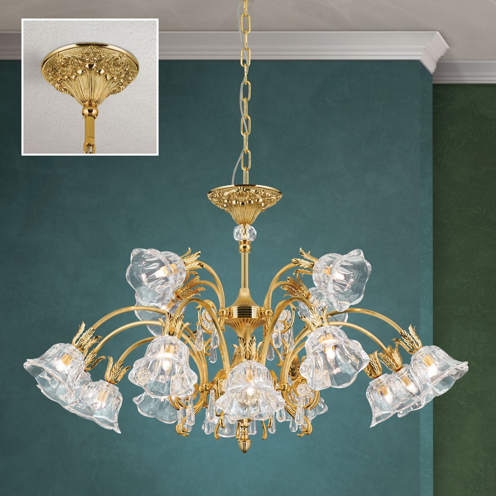 Латунь и хрустальная люстра Orion La Boheme ARCH-00061998 - Вид №2