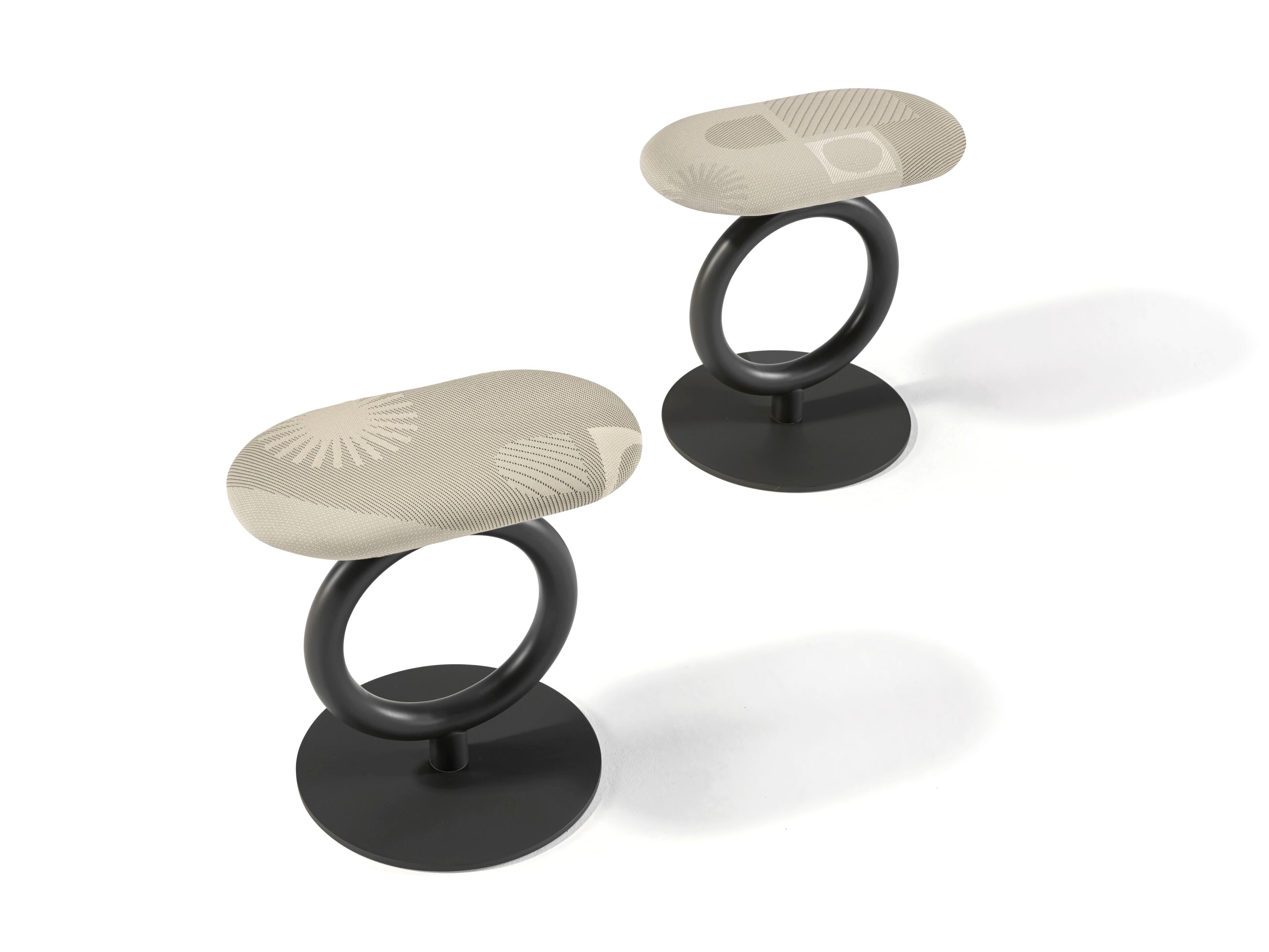 Стул из стали и ткани с подставкой для ног SANCAL ARCH-00147138