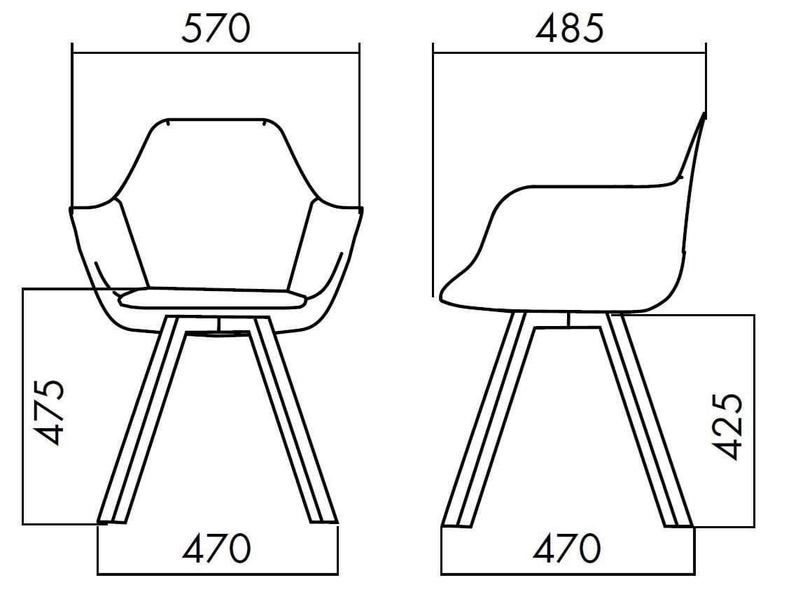 Стул с полиэтиленовой оболочкой и основанием из ясеня ALMA DESIGN y Chair ARCH-00126604 - Вид №2